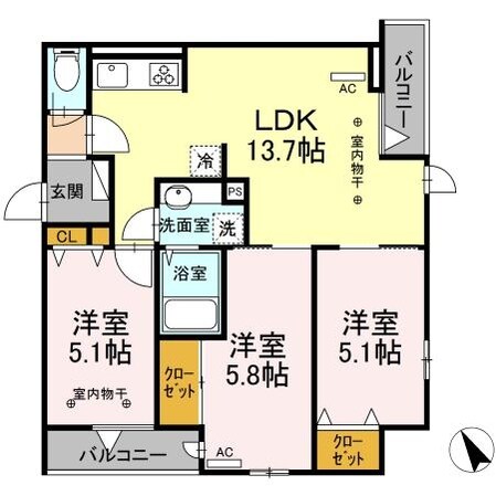 バレンシアの物件間取画像